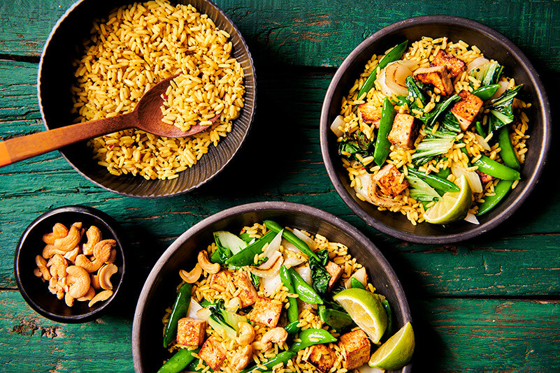 643 Thai Fried Rice Thai fried rice gemarineerde tofu paksoi