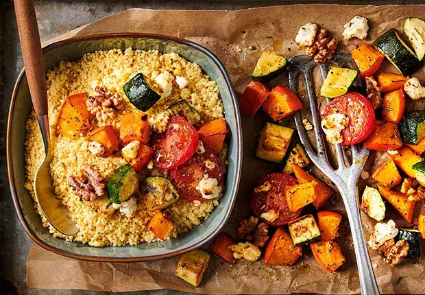 notenrijst zalm spinazie