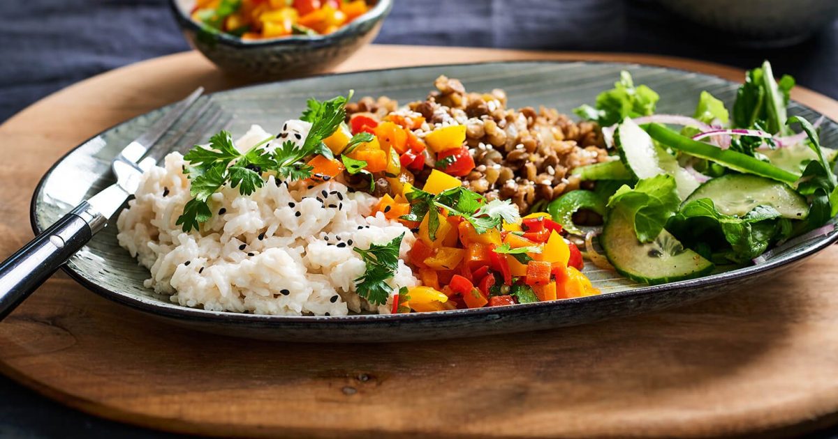 Kleurige paprikasalsa met rijst en linzen | Recept - Lassie rijst