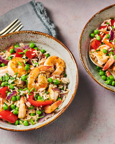 Supersnelle rijstschotel