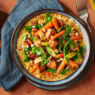 Snelle kip met ras el hanout en couscous