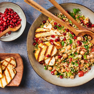 Libanese peterselie tabouleh met granaatappelpitjes